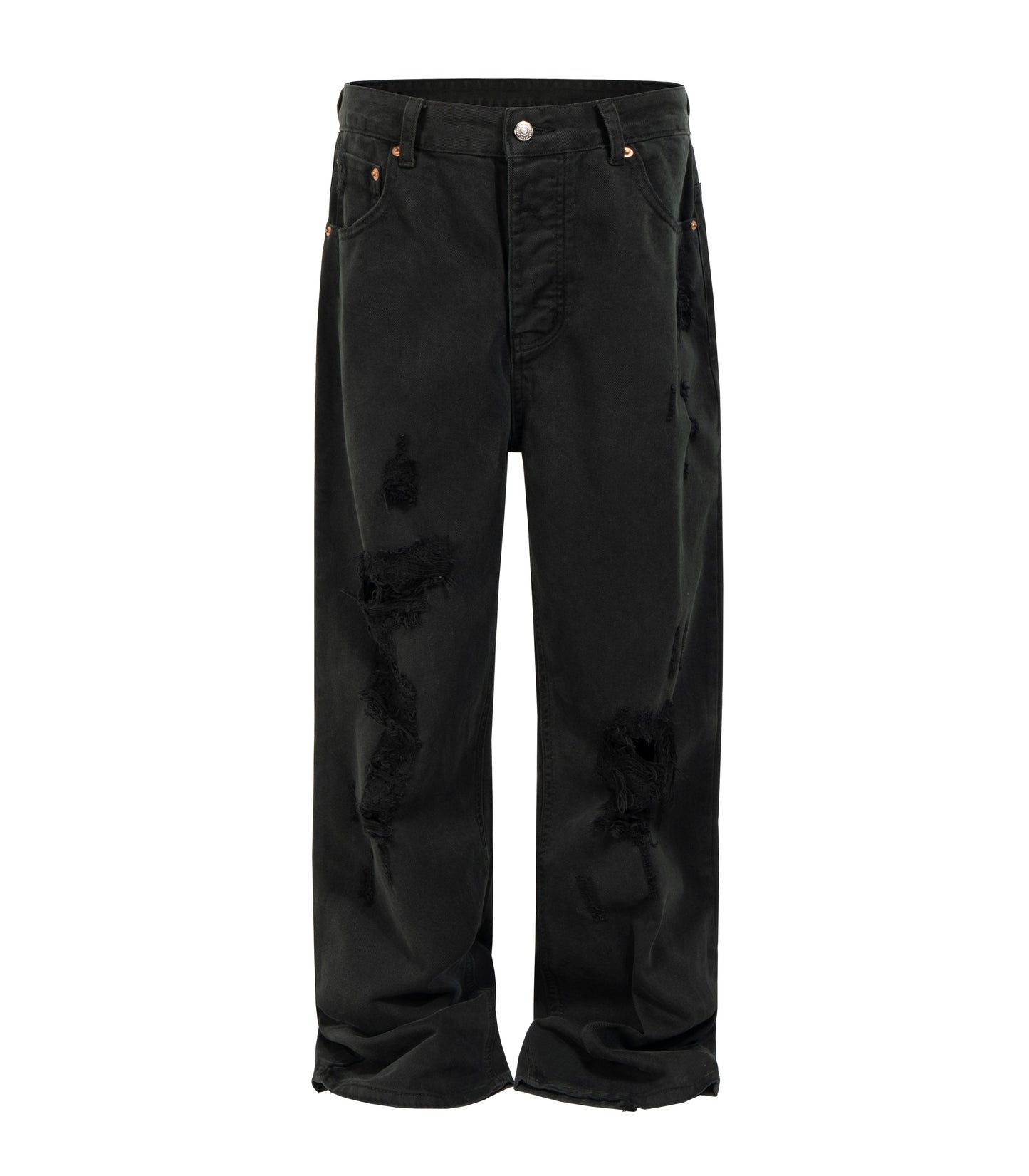 NOIR DESTROYED WORK PANTS